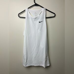 Nike PRO Dri-Fit Women's LARGE WHITE Perforated Racerback Tank Top DH4901